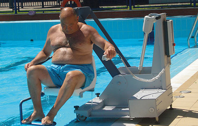 Silla salvaescaleras para piscinas